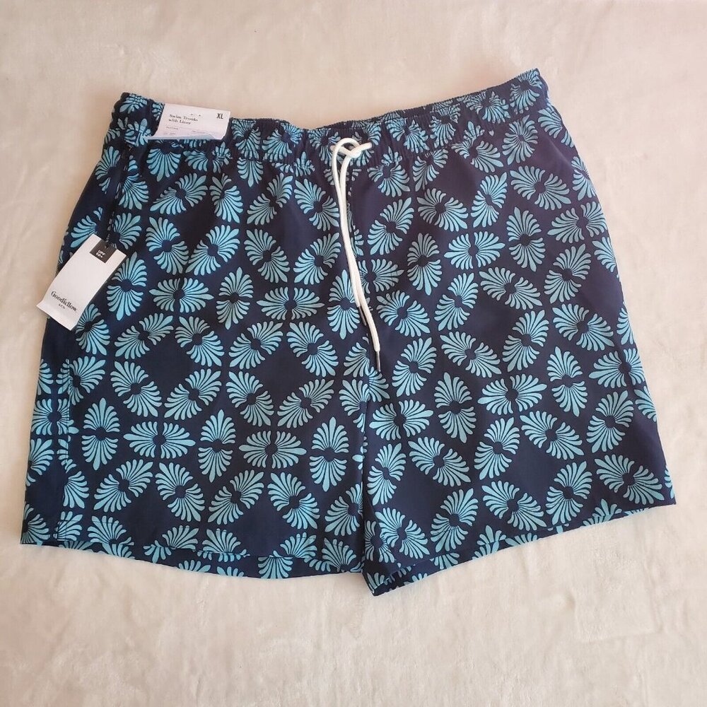 Men's 7 inch 4-Way Stretch Elevated Elastic Waist Trunk Swim Goodfellow